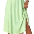 thumbnail image 4 of ZHYou Sleeveless Sundresses for Women Casual Striped Printed Crewneck Stretch Summer Vacation Beach Dresses Green L, 4 of 6