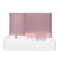 thumbnail image 3 of Dispensador automático de comedero para gatos con ventana de visualización transparente, comedero para perros de gran capacidad, dispensador de agua, color rosa, 3 of 15
