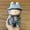 blue denim hat only, variant on 17cm Doll Outfit Set for Lububu Fashion Trendy Clothes for Vinyl Doll Change Small Dog Winter Coat, Warm Plaid Hoodie for Chihuahuas and Puppies