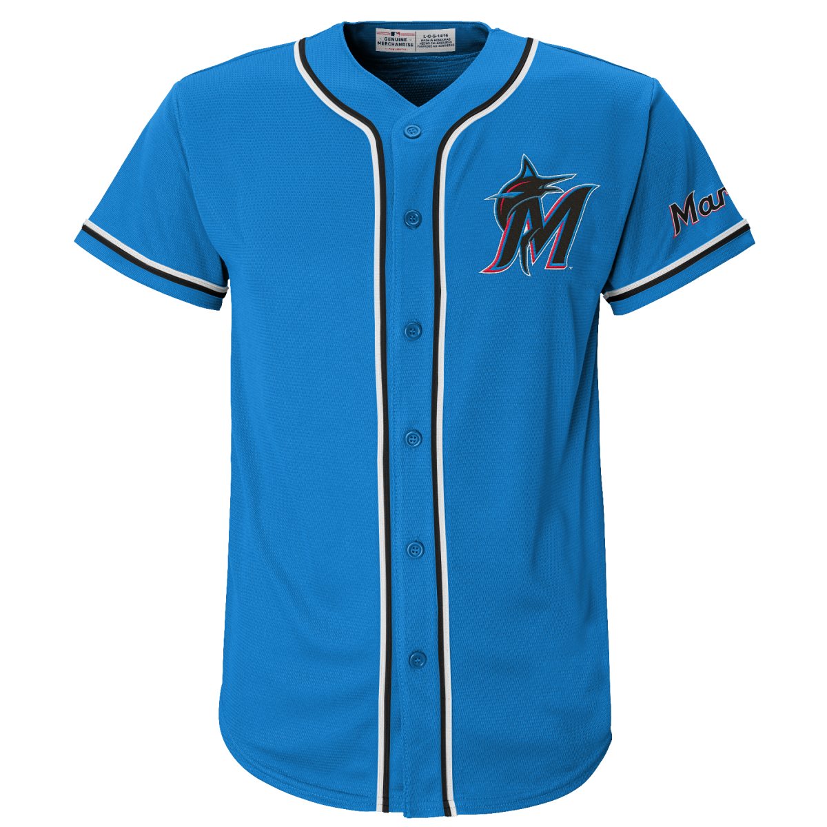 MLB Miami Marlins Youth Primary Color Synthetic Jersey