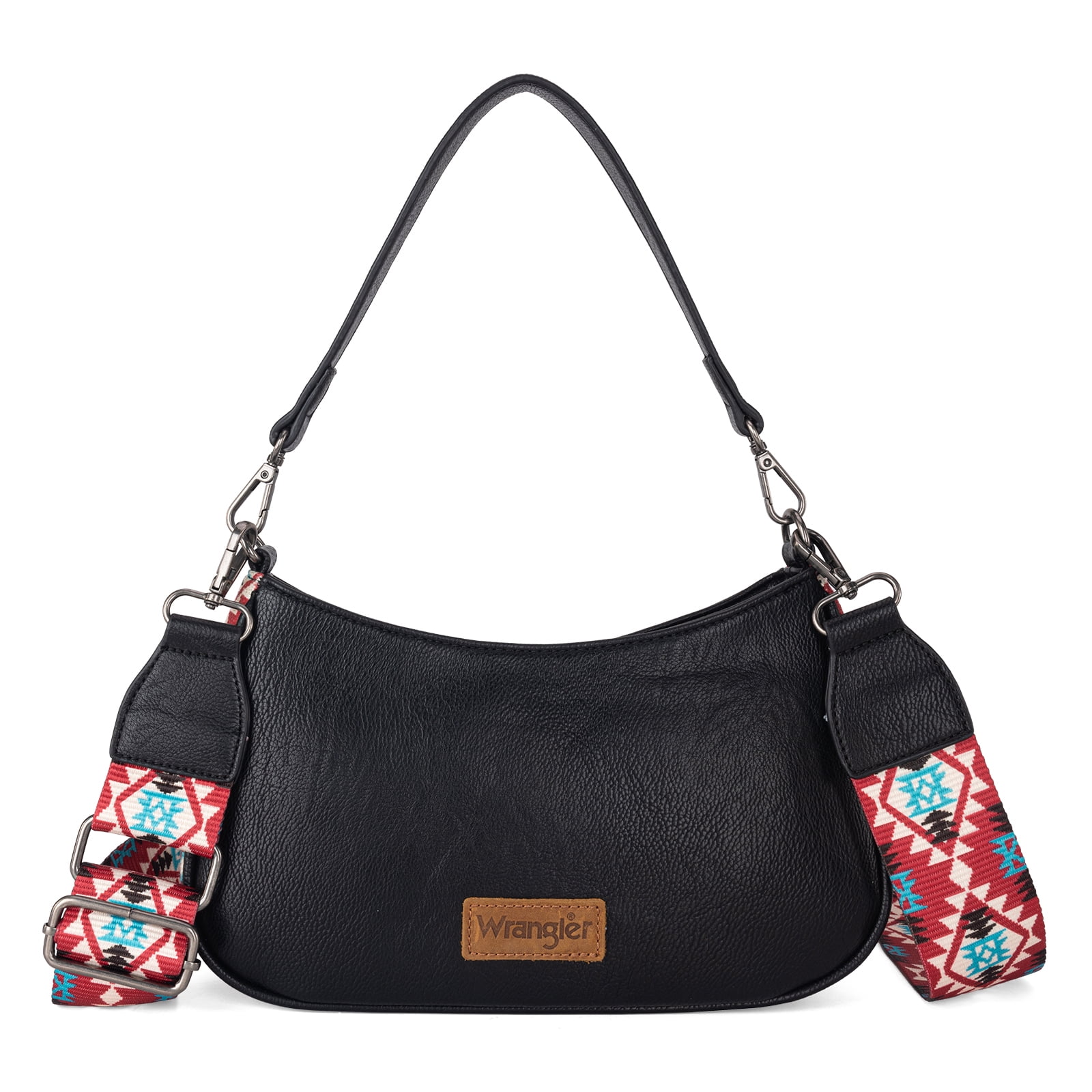 Wrangler Hobo Purse for Women Shoulder Purses Bag with Detachable Strap, Black