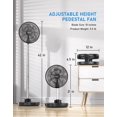 thumbnail image 4 of Ventilador de pie FARADAY oscilante de 30 cm, plegable, 12000 mAh, 4 of 5