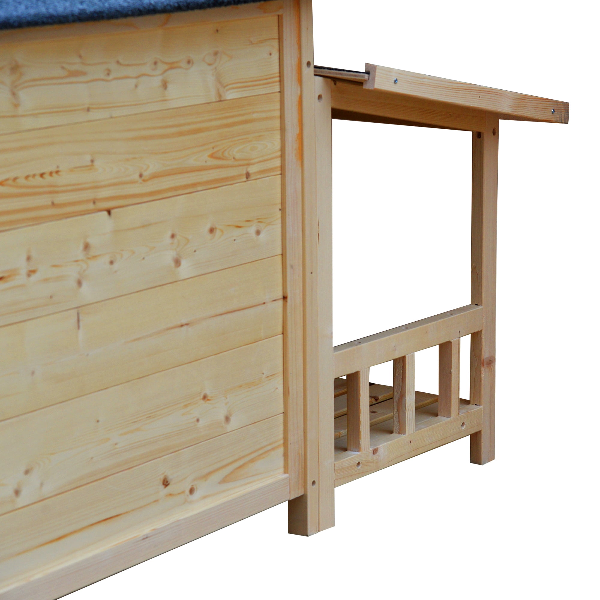 Pefilos 51" Large Wood Dog House for Outdoor and Indoor Dogs, Waterproof Pet Cat House Cabin with Asphalt Roof, Rabbit Hutch, Beige Pefilos 51" Large Wood Dog House for Outdoor and Indoor Dogs, Waterproof Pet Cat House Cabin with Asphalt Roof, Rabbit Hutch, Beige