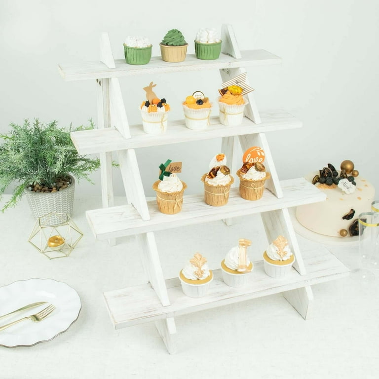 6 Step Rustic White Wash Wood Ladder Shelf 6 Step Rustic White Wash Wood Ladder Shelf