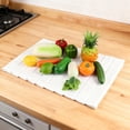 thumbnail image 7 of Yucurem Large Foldable Stone Dish Drying Mat, 24.8" x 15.75" Quick-Dry Diatomaceous Non-Slip PU Pad for Kitchen Counter Dishes Cups (White), 7 of 7