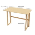 thumbnail image 2 of Wood Folding Desk Foldable Computer Desk Mid Century Modern Standing Desks Portable Writing Table for Home Office Bedroom Study Room Small Spaces, Wood Color, 2 of 11