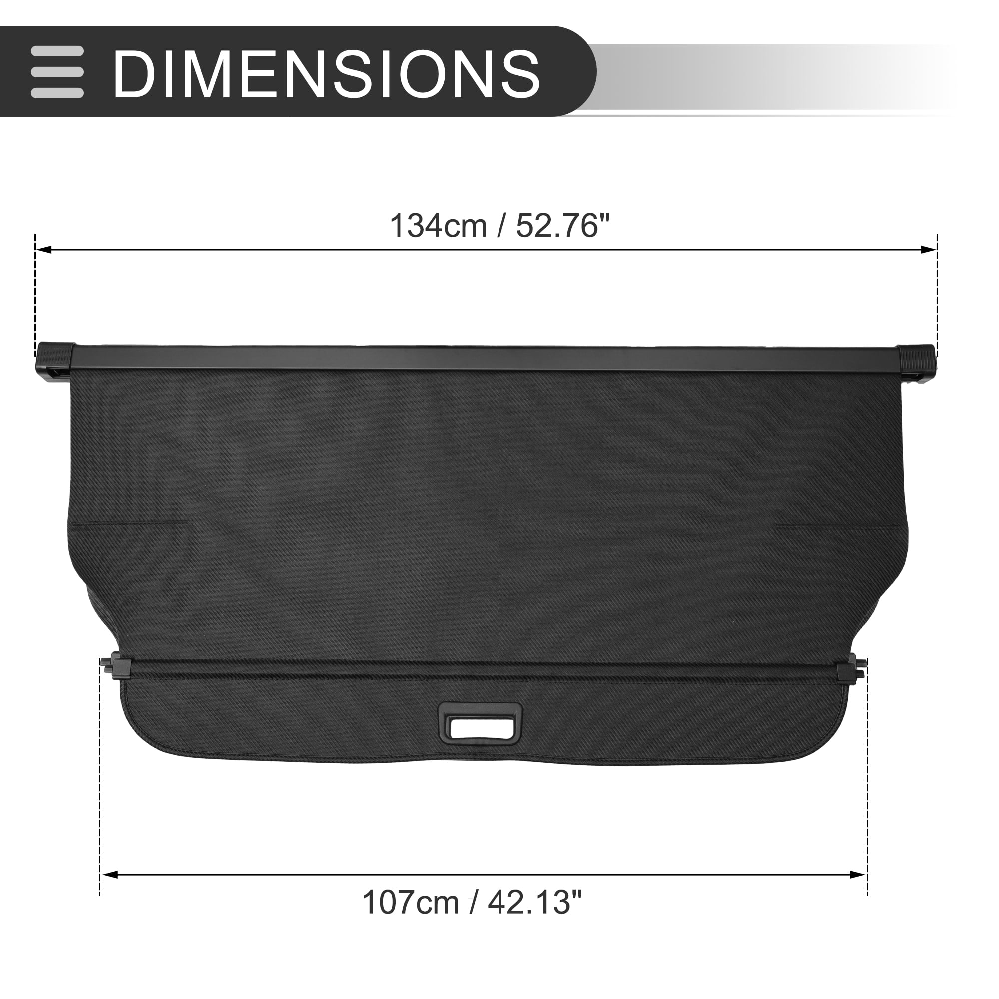 Unique Bargains Retractable Cargo Cover for Mitsubishi Trunk Parcel Shelf Shade Black1