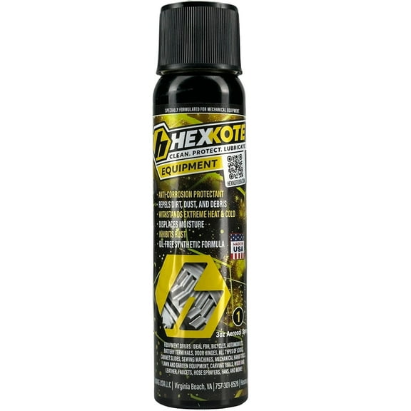 HEXKOTE Equipment Door Lock Hinge Garage Dry Lubricant 3 oz Aerosol Can