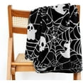 thumbnail image 5 of Halloween Pumpkin Gost Fall Flannel Fleece Throw Blanket 50"x60", 5 of 6