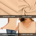 thumbnail image 3 of Sleeveless Thermal Tank Top for Women V Neck Lace Fleece Lined Camisole Base Layer Undershirt, 3 of 7
