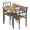 thumbnail image 2 of Conjunto De Comedor para Dos Personas Compuesto por Una Mesa De Cocina con Estructura Metálica y Dos Sillas. Diseño Compacto Ideal para Cocinas, Hogares o Patios, 2 of 8