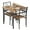 Retro Brown-MDF Cushion, variant on COZONY Dining Table Set for 2, Kitchen Table and Upholstered Chairs, 3-Piece Dining Room Table Set for Small Space, Apartment, Gray