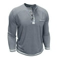 thumbnail image 6 of DIOAZUD Waffle Long Sleeve Henley Shirts for Men Solid Color Button Tops Lightweight Casual Regular Fit Tshirts for Workout, 6 of 7