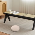 thumbnail image 2 of Cojín redondo de lino para silla, cojín de espuma para sillas de ratán, meditación y decoración del hogar, para cojines redondos con volantes, 2 of 4