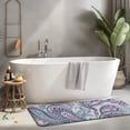 thumbnail image 2 of Purple and Teal Paisley and Floral Pattern Kitchen Rug Mat,Kitchen Runner Rugs Non Skid Washable,Decorative Kitchen Floor Mats for Kitchen,Sink,Laundry,17"x47.2", 2 of 7