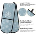 thumbnail image 2 of Yayeee Double Oven Mitt Kitchen Heat Resistant Baking 35" x7" Quilted Glove, Gray Snowflake, 2 of 6