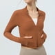 thumbnail image 1 of Chaquetas y abrigos casuales con capucha de manga larga para mujer, traje de entrenamiento de manga larga, cuello alto, doble bolsillo, abrigo de yoga, cremallera de doble cabeza, abrigo deportivo par, 1 of 8