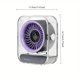 thumbnail image 3 of Ventilador de escritorio transparente con pantalla digital, elegante ventilador USB, con pantalla digital y 100 configuraciones de velocidad para un flujo de aire turbo de alta velocidad,, 3 of 12