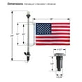 thumbnail image 3 of Pactrade Marine White LED Stern Light with Flat Base & US Flag, Model A-250 LM, 3 of 6