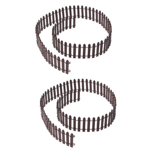 NUOLUX 2Pcs Small Fence for Garden and Miniature Potted Landscape 11.8*2*0.1in