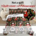 thumbnail image 6 of Qpednta Snowman Wreath Comforter Set, Soft Microfiber Duvet Cover Set, Soft Comforter Cover, Including a Quilt Cover and Pillowcases, Bedroom Decor for Guest Room Dormitory, 6 of 7