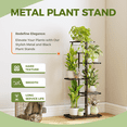 thumbnail image 6 of Bamworld Plant Stand Metal 5 Tier 6 Potted Multiple Flower Pot Indoor Outdoor for Patio Garden Corner Balcony Living Room, 6 of 6