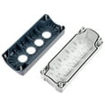 thumbnail image 3 of Caja de control de interruptor de botón de presión 22mm 4 agujeros para botones gris y blanco, 3 of 4