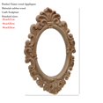 thumbnail image 3 of Madera sin pintar Flor de onda de la onlay Decal de la esquina for la decoración del hogar Decoración decorativa decorativa, 3 of 7