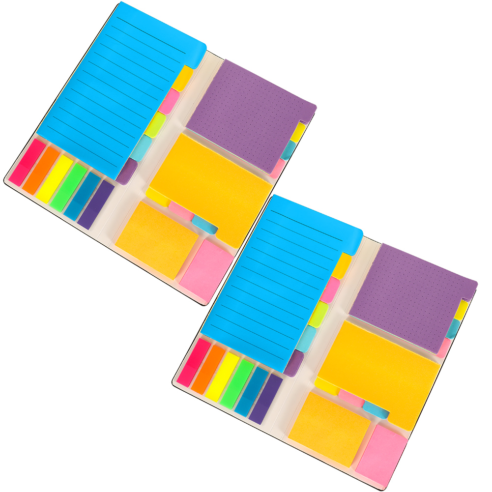 KABOER Incredible 2 Set Sticky Notes, 804 Sheets Total Colourful Ruled