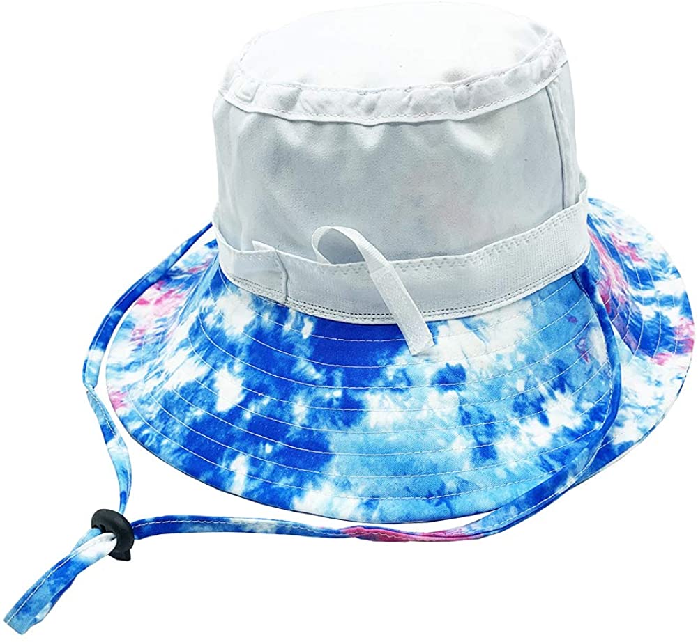 Tie Dye Bucket Hat with Strings,Casual 