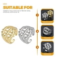 thumbnail image 2 of FRCOLOR mens ring Copper Adjustable Open Rings for Men Fashionable and Comfortable to Wear Assorted Color,0.74"X0.57"X0.12", 2 of 5
