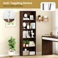 thumbnail image 2 of Costway 5-Shelf Storage Bookcase Stand Modern Multi-Functional Display Cabinet Walnut, 2 of 10