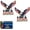 2 pcs, variant on USA Faith, Family & Freedom Metal Emblem, Eagle & USA Letters Patriotic Edition 3D Metal Car Emblem, 250th Anniversary Red & Blue Flag Auto Decal for Automotive, Trucks, SUV, Motorcycle (2 pcs)