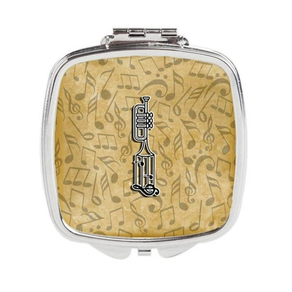 Carolines Treasures  Letter I Musical Instrument Alphabet Compact Mirror