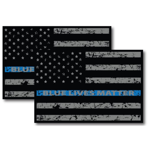 Heavy Duty for Car Truck SUV Grey Black Blue in Support of Police and Law Enforcement Officers Magnet Me Up Thin Blue Line Distressed Blue Lives Matter American Flag Car Magnet Decal 4x6 Inches 