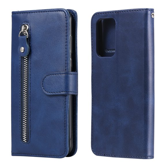 For Samsung Galaxy A52 5G/4G Fashion Calf Texture Zipper Horizontal Flip Leather Case with Stand &