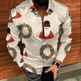 thumbnail image 4 of COSFO Christmas Men's Button Down Shirts Collared Funny Long Sleeve Shirts Casual Party Vacation Classic Fit Men Shirts, 4 of 8
