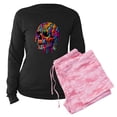 thumbnail image 5 of CafePress - Vibrant Psychedelic Skull - Women's Long Sleeve Dark Pajamas, 5 of 7