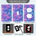 thumbnail image 3 of Yayeee Duplex Wall Plate 1-Gang 4.5"x2.7" Home Receptacle Light Switch Decorative Outlet Cover, Purple Starfish Pattern, 3 of 7
