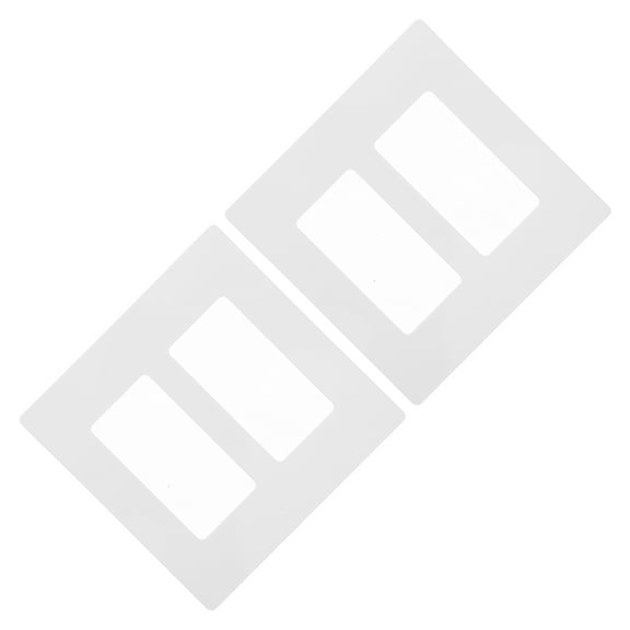 2PCS Double Gang Screwless Wall Plate Cover Plastic Light Switch Plate Decorative Outlet Faceplate for Home Office and Commercial Spaces