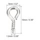 thumbnail image 2 of 200uds Pequeño Tornillo Ojo Pasadores Ganchos Mini Ojales Tornillos Roscados, 5x10x1,2mm Autorroscante Tornillo para Joyería Fabricación Bricolaje Artesanía, Plateado Tono, 2 of 5