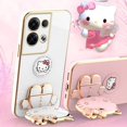 thumbnail image 4 of Funda galvanizada de Hello Kitty para móvil, carcasa con marco para Xiaomi Redmi Note 12, 12S, 11 Pro Plus, 11S, 10, 10S, 9S, 9, 8, 7, 12C, 10C, 10X, 9A, 9C, 4 of 5