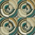 thumbnail image 2 of Warrick, Cheryl 15x15 White Modern Wood Framed Museum Art Print Titled - The Center II Abstract Turquoise, 2 of 4