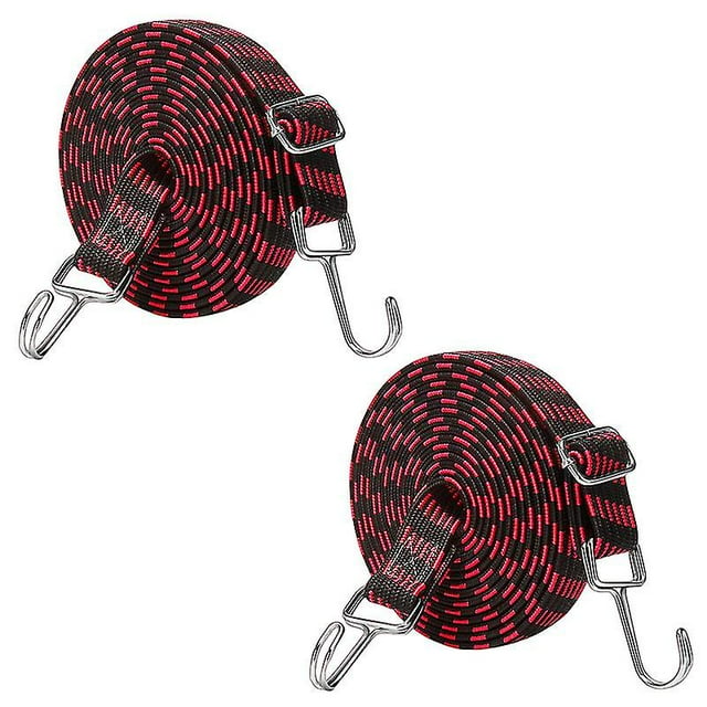 2 Pcs 2/3/4m Sangles Robustes Cordon Plat pour Fixations de Porte-Bagages de Vélo