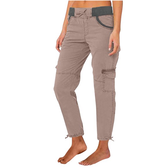 Weiqiqre Womens High Waisted Wide Leg Cargo Pants Baggy Casual Work Pants with Pockets Discount