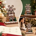 thumbnail image 7 of syligr Wooden Christmas House Ornament, Gingerbread Windmill House Christmas Tabletop Decoration for Mantel Shelf, Holiday Home Decor for Office, Party Gift, 6Inch, Brown, 7 of 7