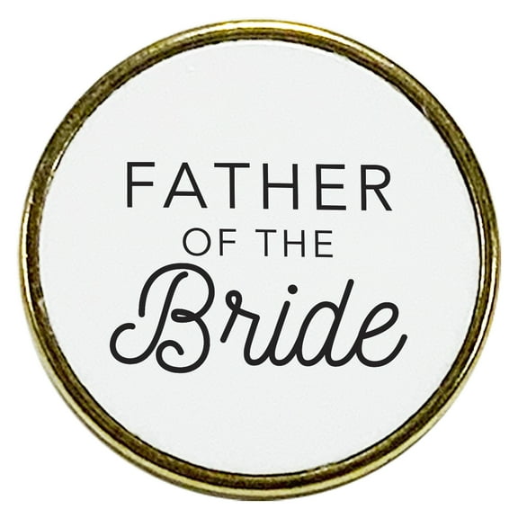 Koyal Wholesale Father Of The Bride Enamel Lapel Pin, Wedding Party Button Pins for Wedding, 1-Piece