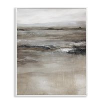 Stupell Industries Brown Desert Abstraction Abstract Painting White Framed Art Print Wall Art, 24 x 30
