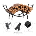 thumbnail image 3 of MF Studio 40 Inches Steel Firewood Log Storage Rack, Heavy Duty Large Oval Firewood Log Holder, 3 of 5