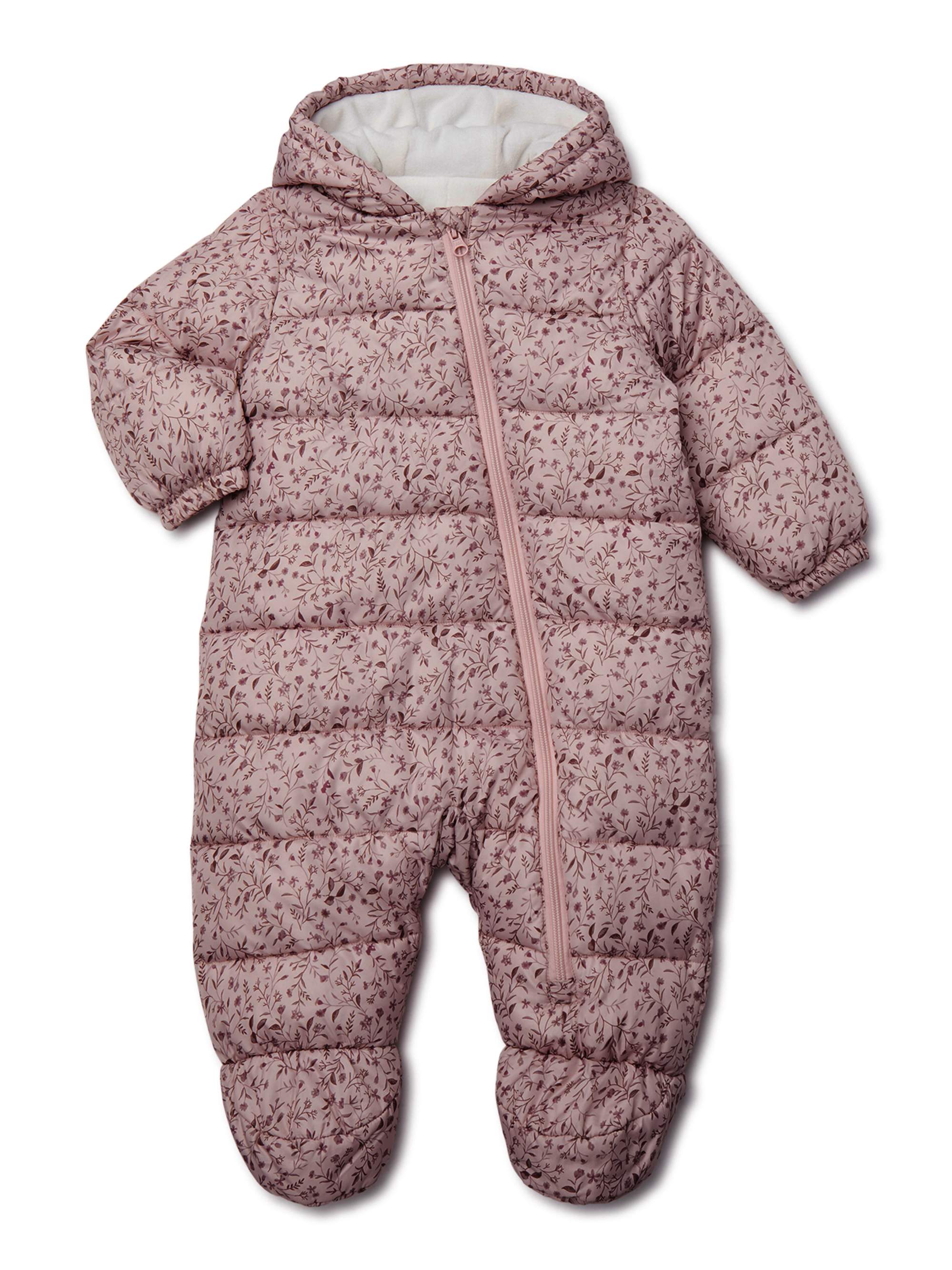 baby girl fleece snowsuit